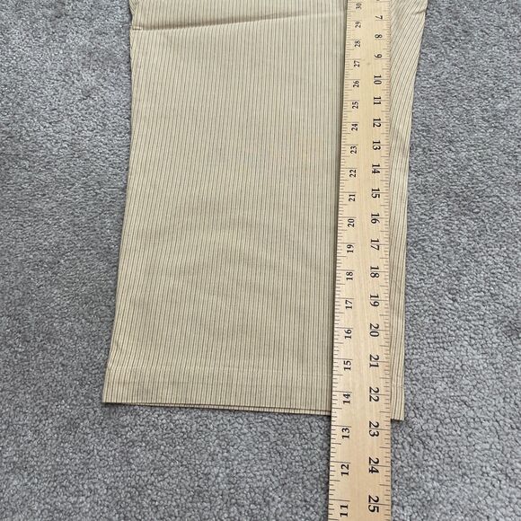 Dockers Metro Capri Caft Length Pants Womens 16W Brown Striped Stretch 38x23 NWT - Picture 11 of 16